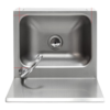 XPOtool - Stainless Steel Gastronomy Washbasin, Splash Guard, Hygienic Knee - Operation, Wall - Mounted - Image 4