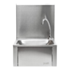 XPOtool - Stainless Steel Gastronomy Washbasin, Splash Guard, Hygienic Knee - Operation, Wall - Mounted - Image 3