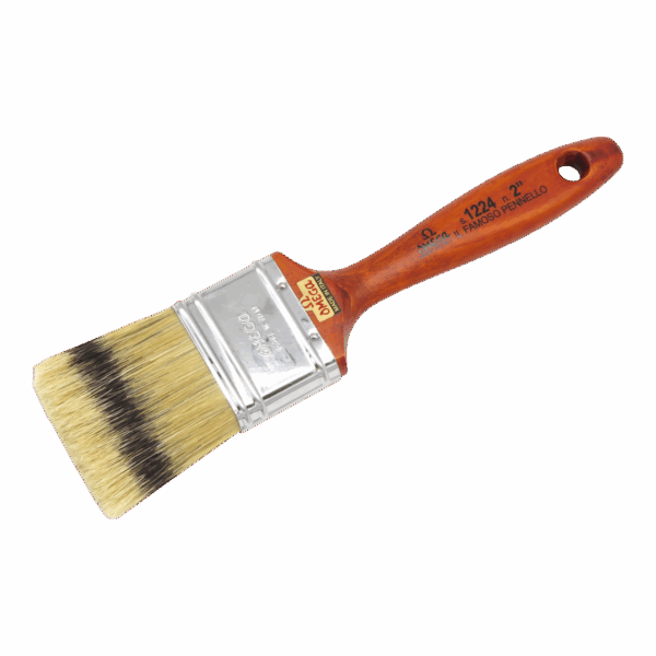 OMEGA - Paint Brush 1224 – 100% Bristle – Nautical n° 2 - Thickness 13 mm Width 2 cm