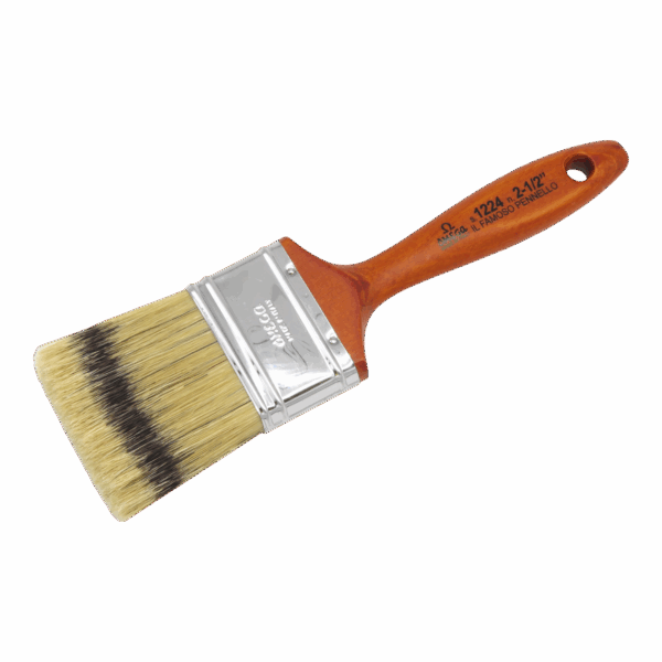 OMEGA - Paint Brush 1224 – 100% Bristle – Nautical n° 2 1/2 – Thickness 13 mm Width 2,5 cm