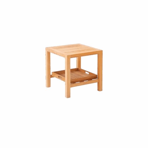Chelsea Square Coffee Table in Teak with Two Levels