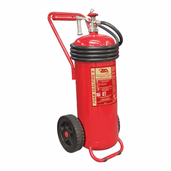 Fire Extinguisher - 50l, AFFF Foam, Stored Pressure, Stainless S., ABS, Wheeled