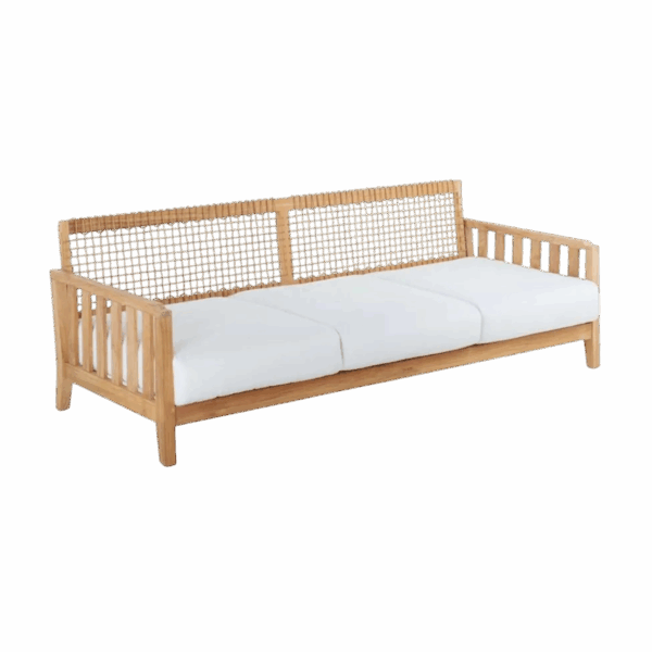 Synthesis Sofa in teak and WaProLace 210 cm