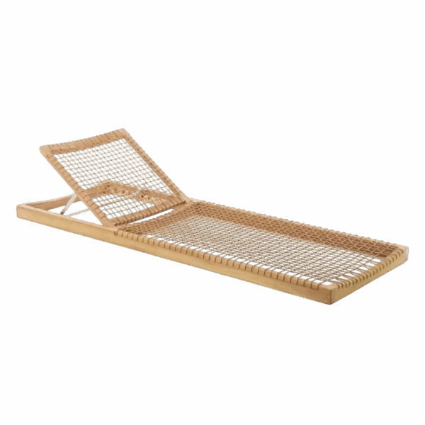 Synthesis Low Sunlounger in Teak and WaProLace